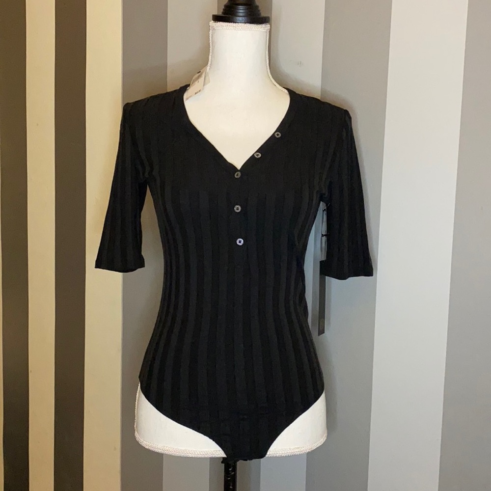 House of Harlow 1960 Henley ribbed body suit Small